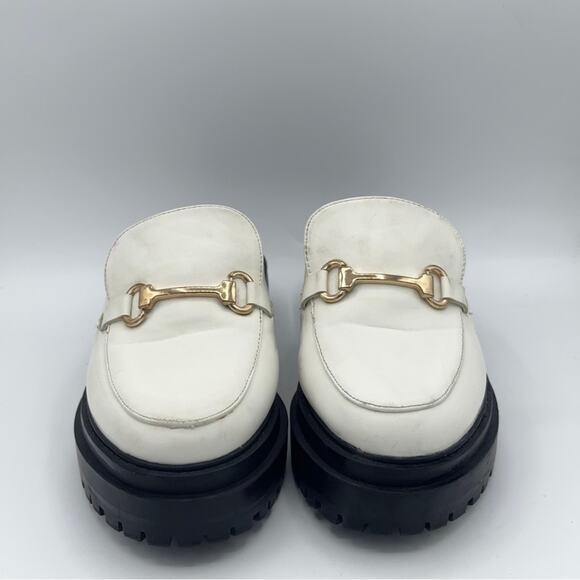 ASOS x RAID Sadie Chunky Loafer Mules Horsebit White Sz 7 - Picture 3 of 8